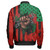 Pan-African Zipper Bomber Jacket American Flag Freedom Broken Chains