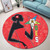 Order of the Eastern Star Round Rug OES Girl Rose Flower