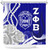 Zeta Phi Beta Shower Curtain Rose Flower Pearls Design