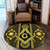 Prince Hall Freemasonry Round Rug Royal Frame Style
