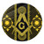 Prince Hall Freemasonry Round Rug Royal Frame Style