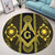 Prince Hall Freemasonry Round Rug Royal Frame Style