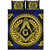 Prince Hall Freemasonry Quilt Bed Set Floral Circle Style