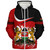 Kenya Sherpa Hoodie Coat Of Arms Curve Brush Style