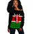 Kenya Off Shoulder Sweatshirt Flag Original Style