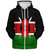 Kenya Sherpa Hoodie Flag Original Style