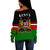 Kenya Off Shoulder Sweatshirt Flag Unity Style Kenya Off Shoulder Sweatshirt Flag Unity Style