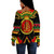 Aya Off Shoulder Sweatshirt Adinkra Symbols