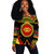 Epa Off Shoulder Sweatshirt Adinkra Symbols