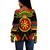 Fofo Off Shoulder Sweatshirt Adinkra Symbols
