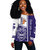 Zeta Phi Beta Off Shoulder Sweatshirt Hand Sign