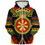 Ananse Ntontan Sherpa Hoodie Adinkra Symbols