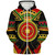 Dame-Dame Sherpa Hoodie Adinkra Symbols