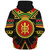 Denkyem Sherpa Hoodie Adinkra Symbols