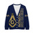 Prince Hall Freemasonry Knitted Cardigan Blue PHA Style Prince Hall Freemasonry Knitted Cardigan Blue PHA Style