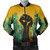 Black History Bomber Jacket Black Power Fist Matte Art