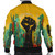 Black History Bomber Jacket Black Power Fist Matte Art