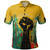 Black History Polo Shirt Black Power Fist Matte Art