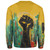 Black History Sweatshirt Black Power Fist Matte Art