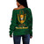 South Africa Off Shoulder Sweatshirt Bokke For the Brave Abstract Background Style