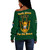 South Africa Off Shoulder Sweatshirt Bokke Pride Spirit Walking Style