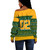 South Africa Off Shoulder Sweatshirt Bokke Pride Merry Christmas