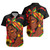 Pan-African Short Sleeve Shirt Black Queen With Sunflowers