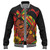 Pan-African Baseball Jacket Black Queen With Sunflowers