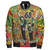 Black History Zipper Bomber Jacket 68 Graffiti Brush Color