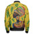 Black Identity Zipper Bomber Jacket African Art Women