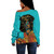 Black Identity Off Shoulder Sweatshirt Black Mom Magic