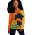 Black Identity Off Shoulder Sweatshirt Dope Black Mom Grafiti Style