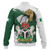 Nigeria Baseball Jacket Fisted Hand Holding Nigerian Flag