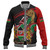 Kenya Baseball Jacket Fisted Hand Holding Kenyan Flag