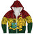 Ghana Sherpa Hoodie Map Africa Kente Pattern Style