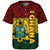 Ghana Baseball Shirt Map Africa Kente Pattern Style