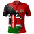 Kenya Polo Shirt Flag With Coat Of Arms