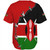 Kenya Baseball Shirt Flag With Coat Of Arms