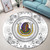 Prince Hall Shriners Round Rug DOI Floral Royal Circle