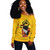 Black Identity Off Shoulder Sweatshirt African Power Women