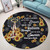 Black Identity Round Rug Black Girl You Are Brave, Strong, Smarter