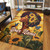 Black Identity Area Rug Custom Black Women Sunflower Queen