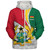 Ghana Sherpa Hoodie Black Star National Pride Heritage Design