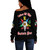 Order of the Eastern Star Off Shoulder Sweatshirt Pearls Black