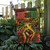 Juneteenth Garden Flag Raised Fist Broken Chain Pan African Grunge Style