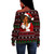 Black Culture & Pride Off Shoulder Sweater Black Girl Magic Pointing Finger Ugly Christmas Style