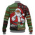 Black Culture & Pride Baseball Jacket Black Santa Claus Christmas Pixel Art