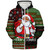 Black Culture & Pride Sherpa Hoodie Black Santa Claus Christmas Pixel Art