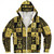 Egypt Sherpa Hoodie Symbols Gold