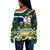 South Africa Off Shoulder Sweatshirt Custom SA Rugby Springboks Pride 2023 Hexagon Jersey
